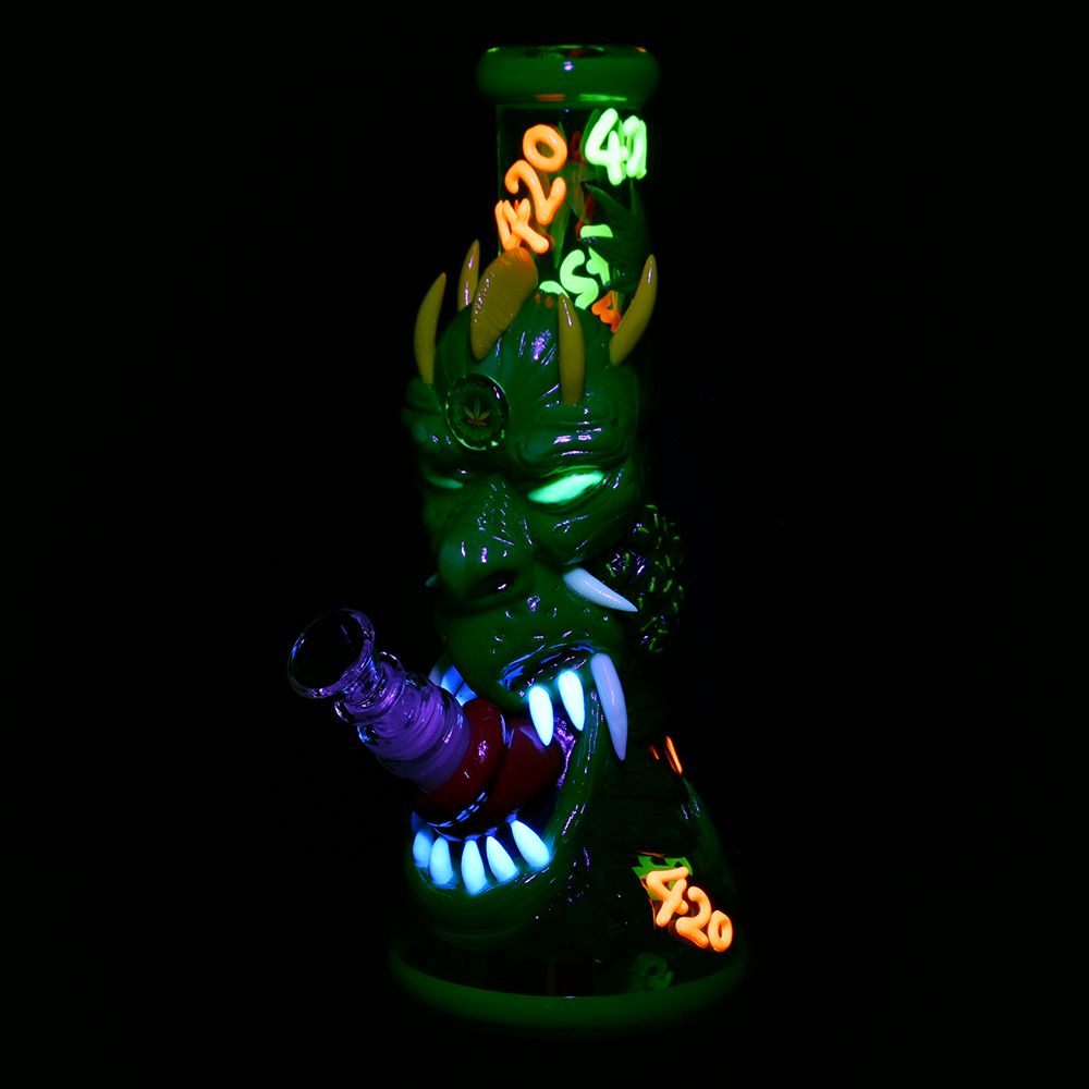 420 Dragon Glow Beaker Bong | Glow In The Dark