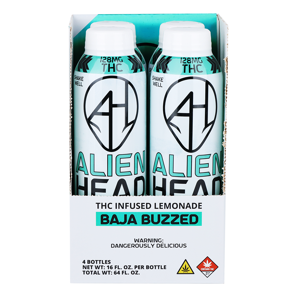 Alien Head D9 THC Lemonade | Baja Buzzed | 4 Pack