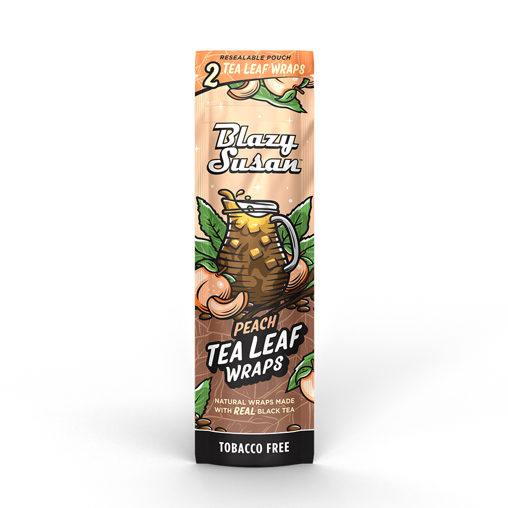 Blazy Susan Tea Leaf Wraps | Peach Tea | Individual Pouch