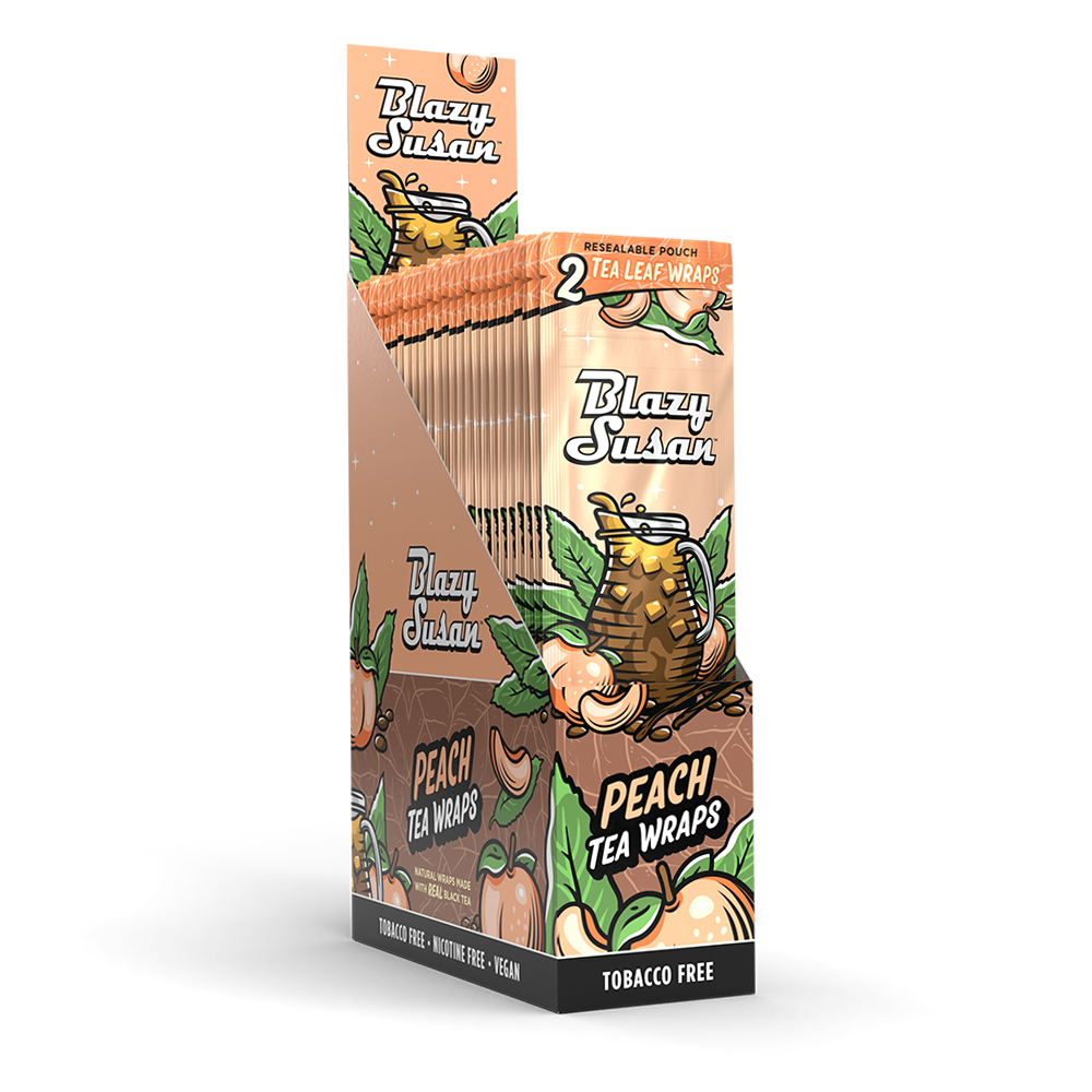 Blazy Susan Tea Leaf Wraps | Peach Tea | Full Box