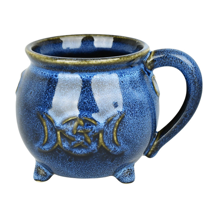 Blue Glazed Cauldron Ceramic Mug
