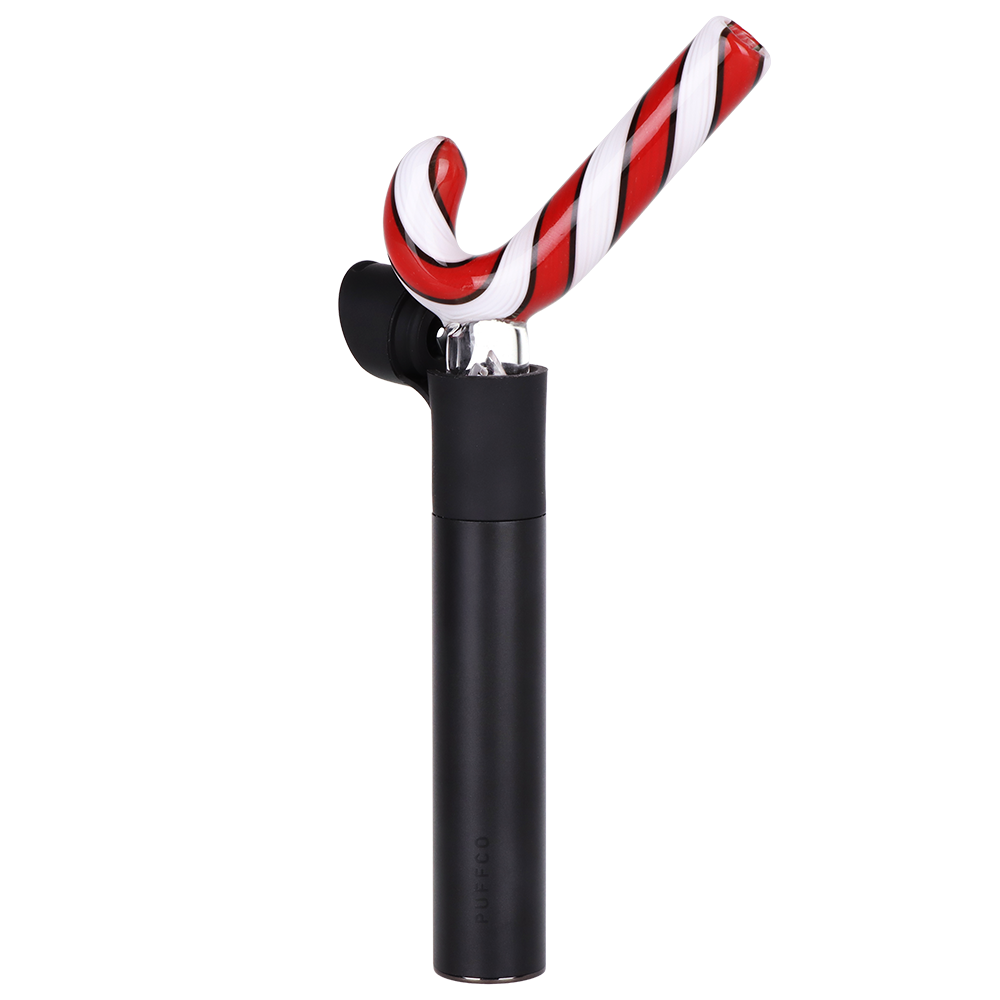 Candy Cane Mouthpiece Attachment for Puffco Pivot | View with Device