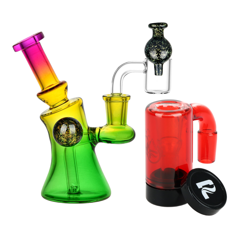 Candy Craze Dab Rig, Oil Reclaimer, & Carb Cap Bundle