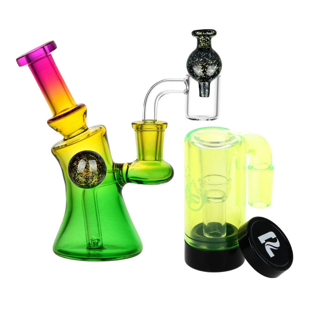 Candy Craze Dab Rig, Oil Reclaimer, & Carb Cap Bundle