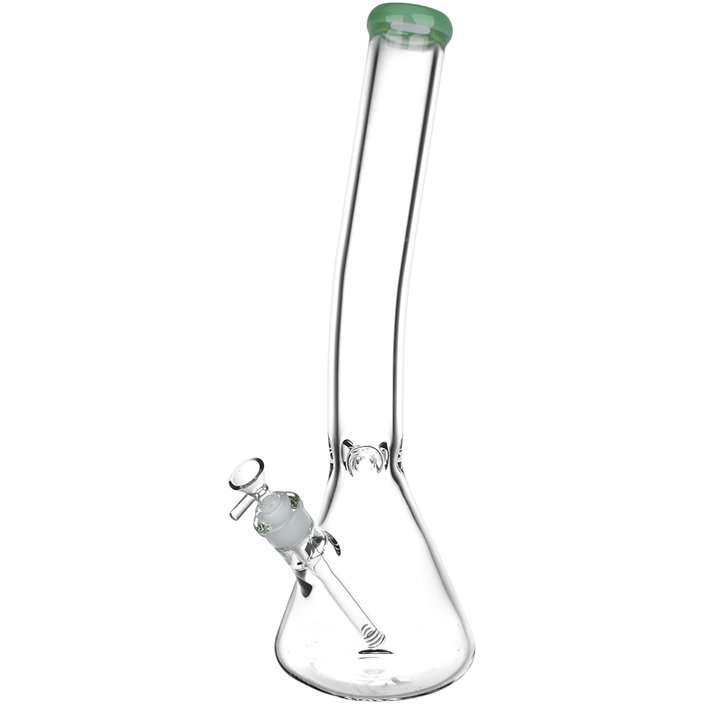 Classic Glass Bent Neck Beaker Bong | Extra Large Size | Front View