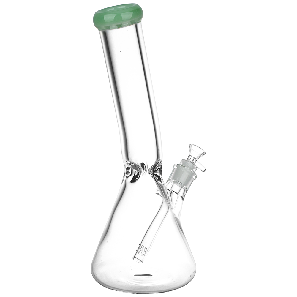 Classic Glass Bent Neck Beaker Bong | Large Size | Back View