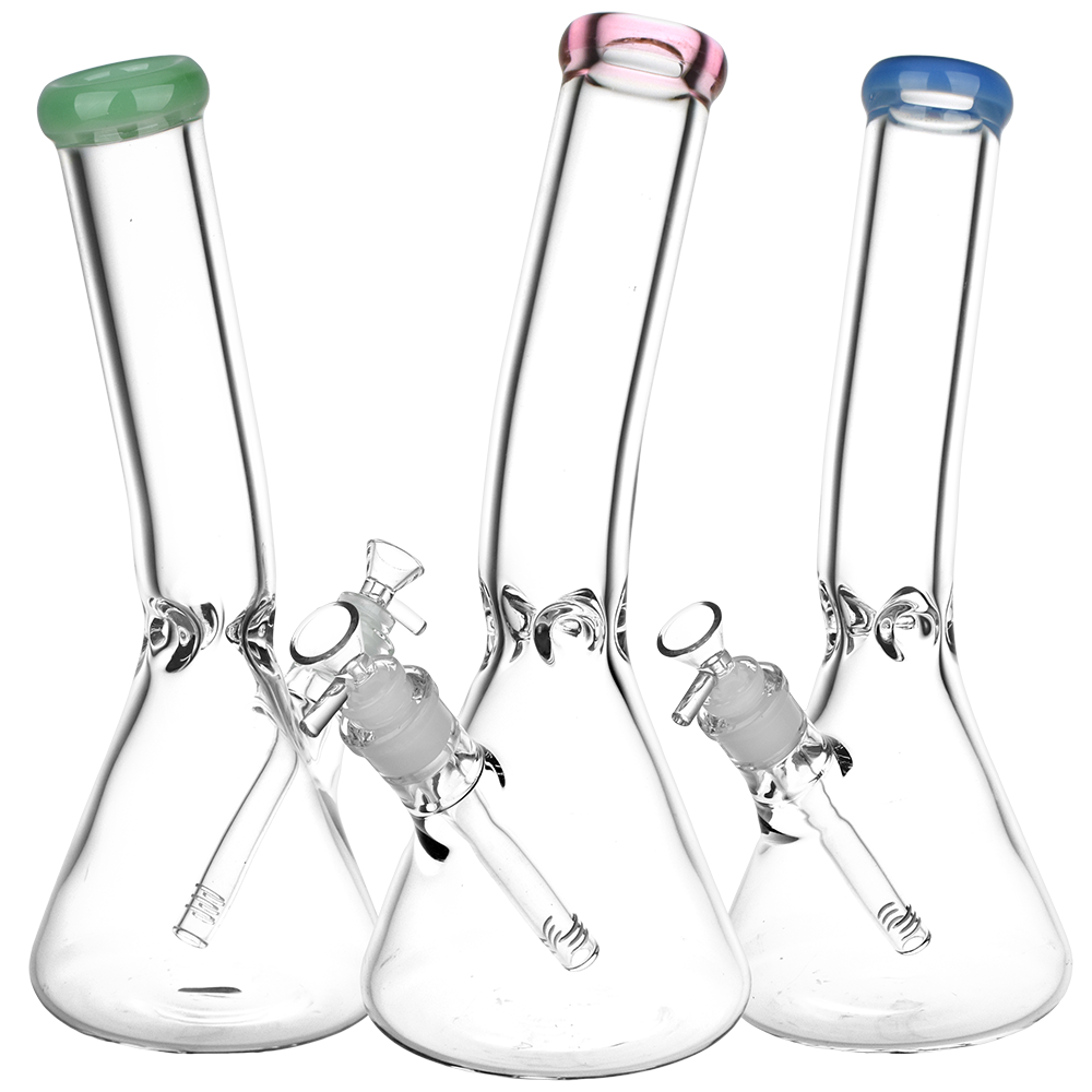 Classic Glass Bent Neck Beaker Bong | Large Size | Group