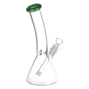 Classic Glass Bent Neck Beaker Bong | Medium Size | Back View