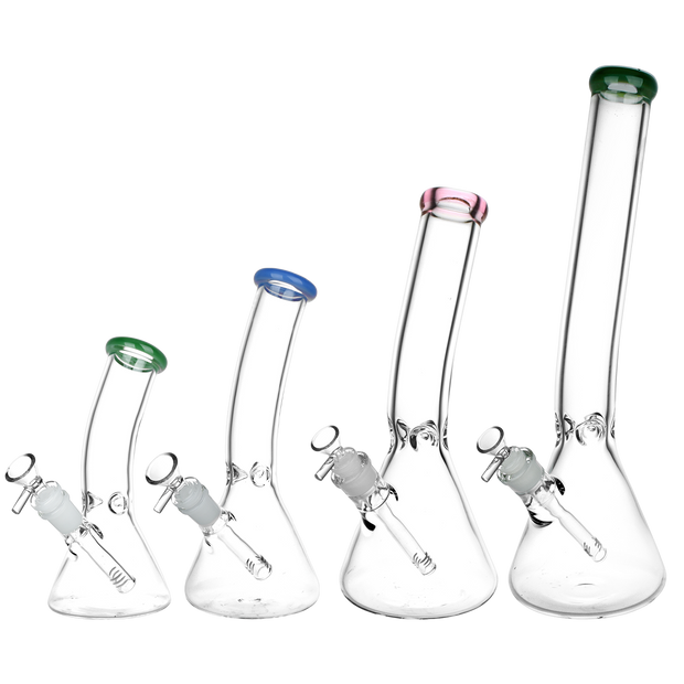 Classic Glass Bent Neck Beaker Bong | All Sizes | Group