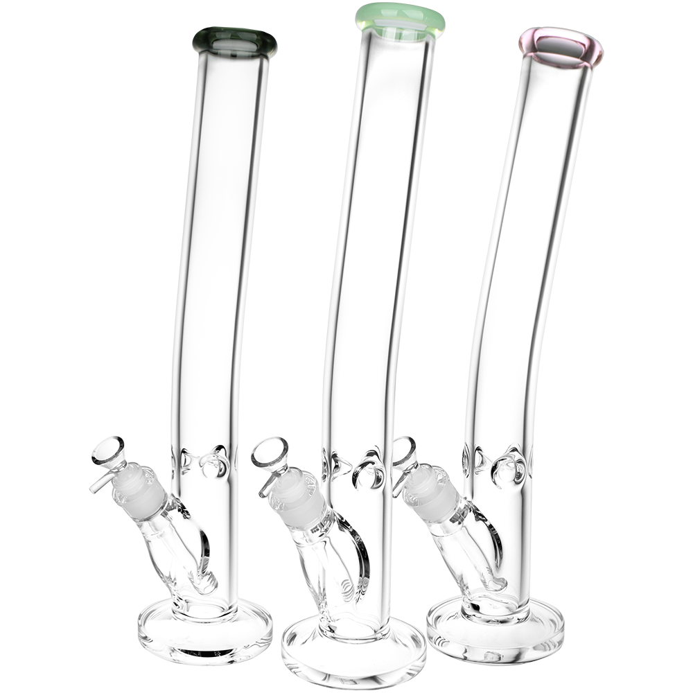 Classic Glass Bent Neck Straight Tube Bong | Extra Large Size | Group
