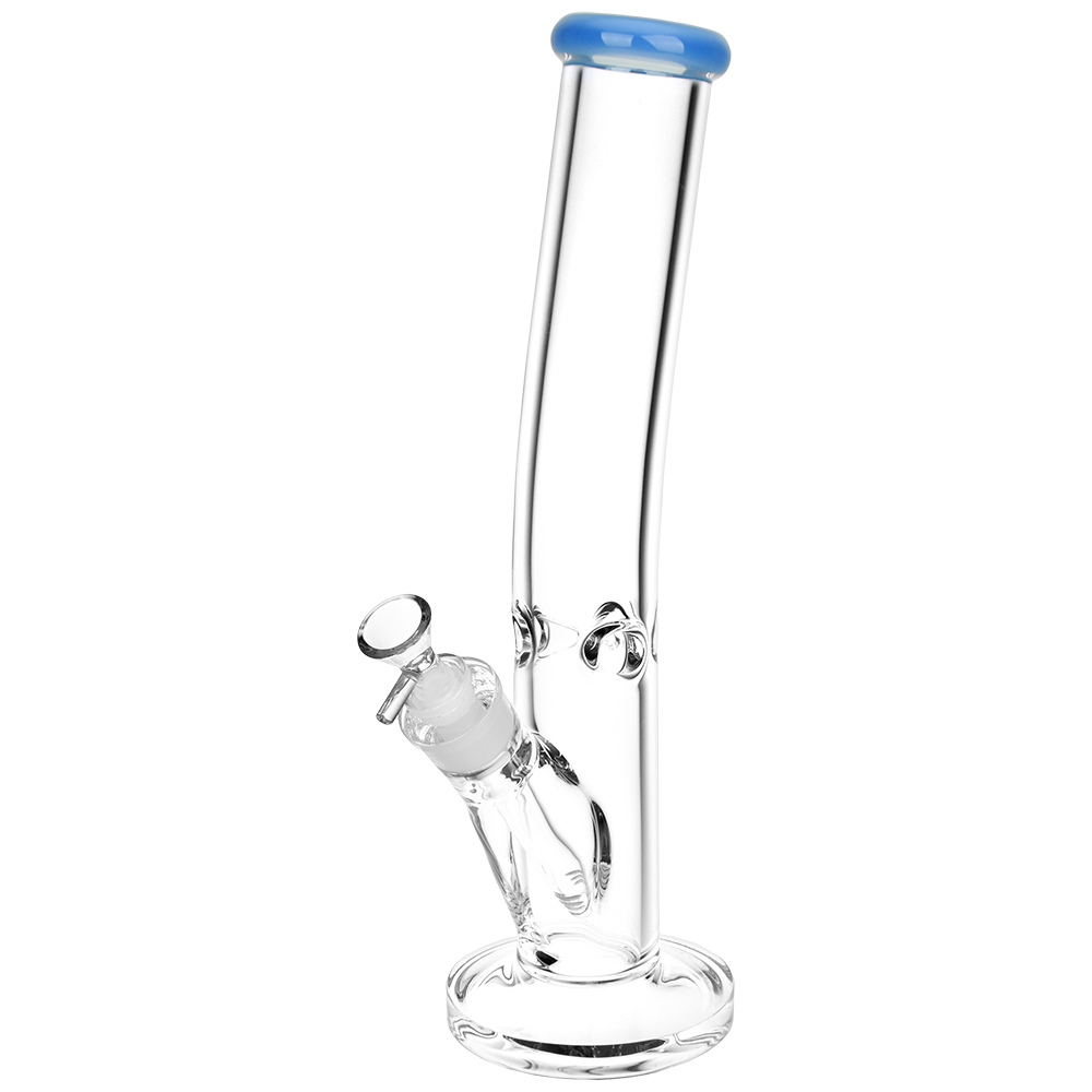 Classic Glass Bent Neck Straight Tube Bong | Large Size | Front View