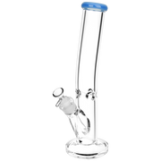Classic Glass Bent Neck Straight Tube Bong | Large Size | Front View