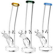 Classic Glass Bent Neck Straight Tube Bong | Large Size | Group