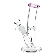Classic Glass Bent Neck Straight Tube Bong | Small Size | Front View