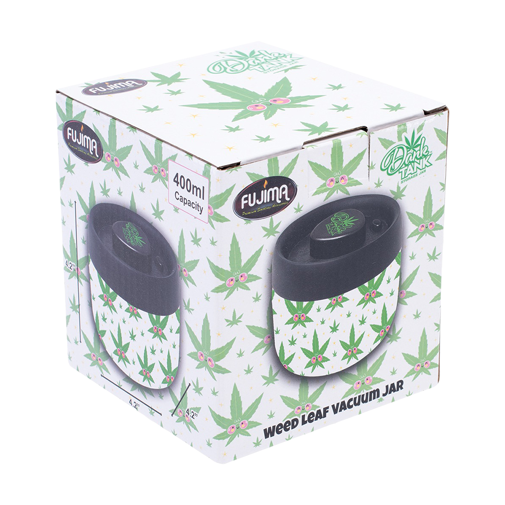 Dank Tank Vacuum Glass Jar | Hemp Leaf | Packaging