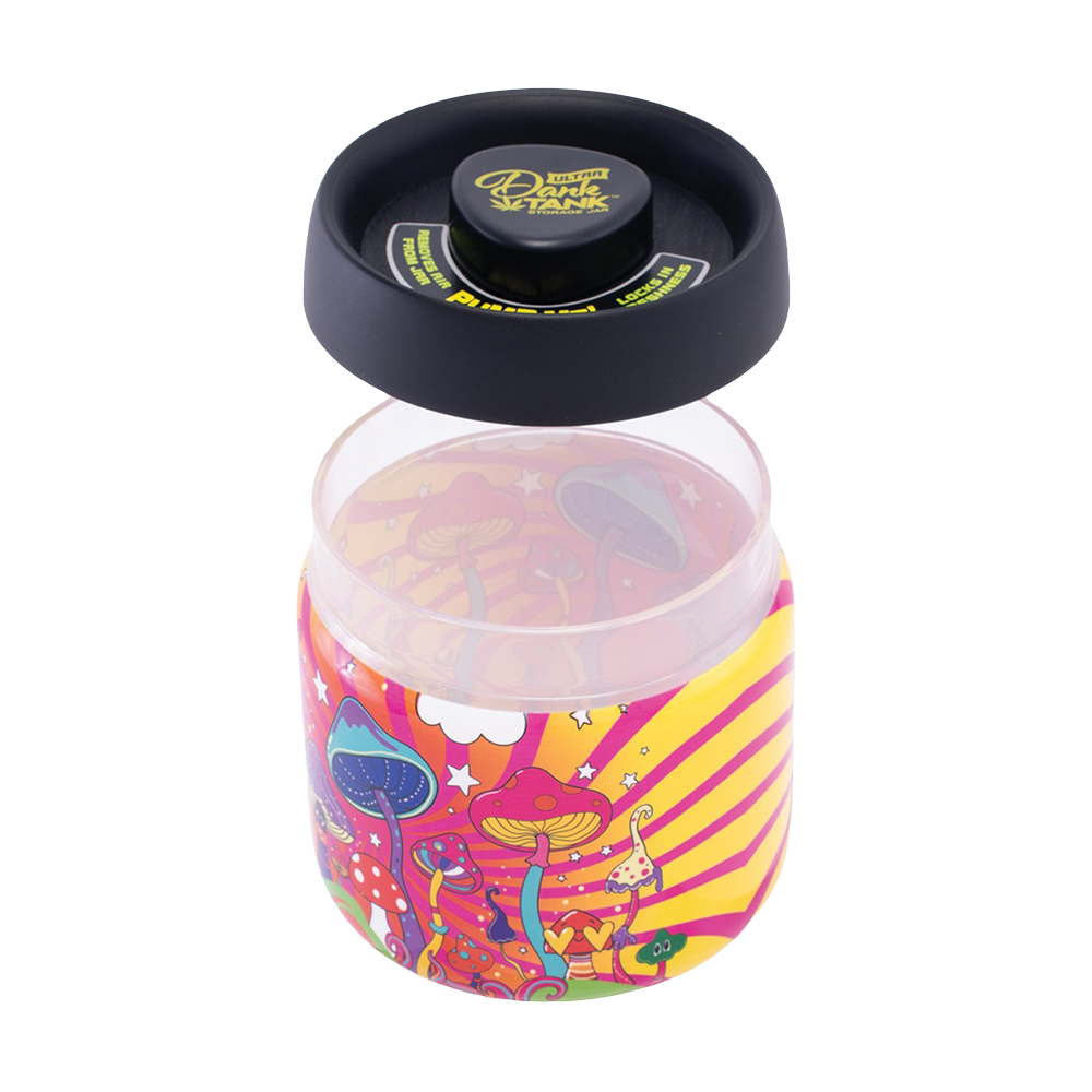 Dank Tank Vacuum Glass Jar | Mushroom Vibe | Open View