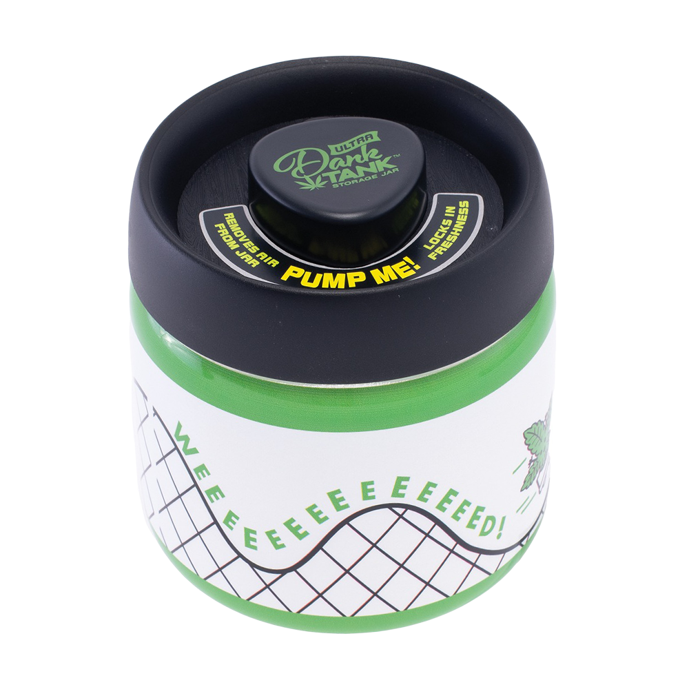 Dank Tank Vacuum Glass Jar | WEEEEED Roller Coaster | Front View