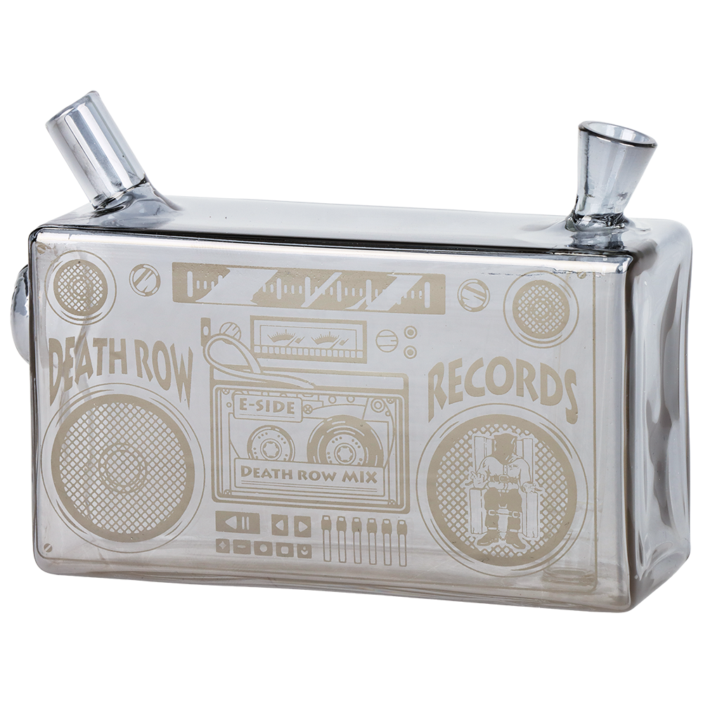 Death Row Records Boom Box Blunt Bubbler | Gray Front View
