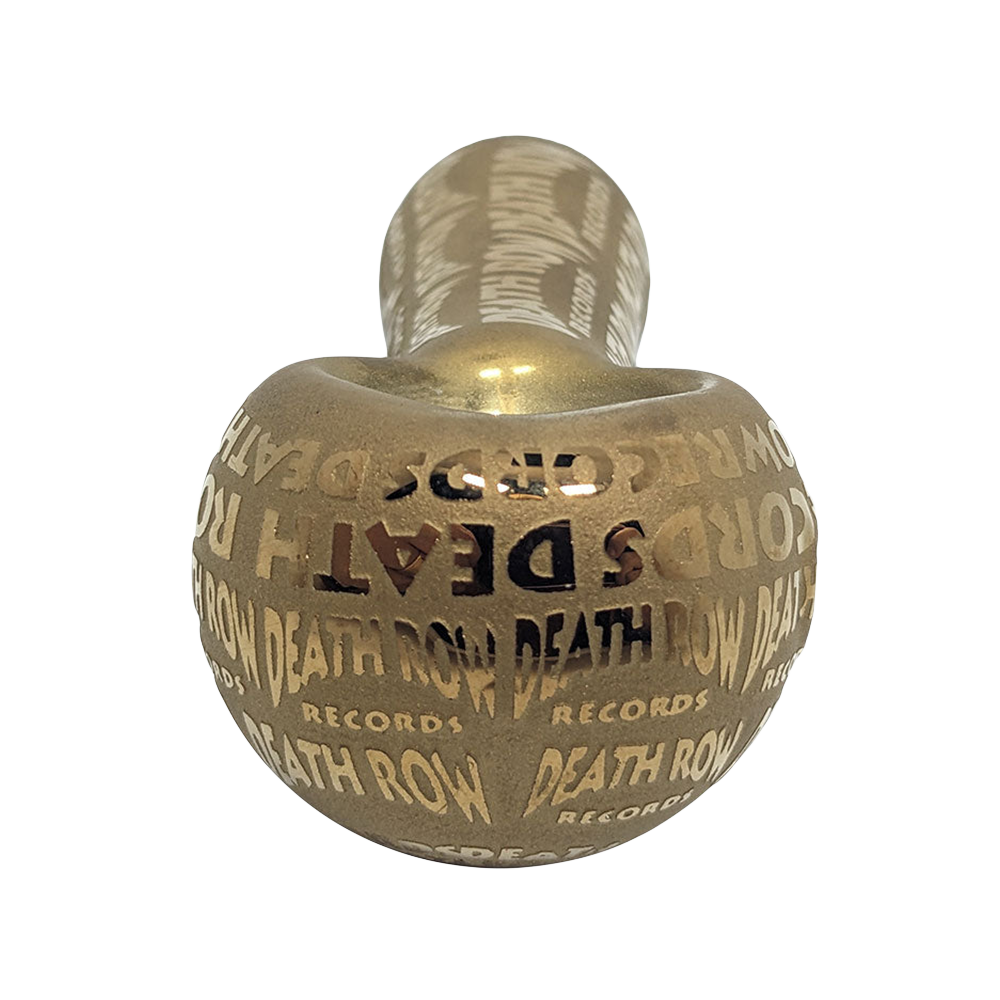 Death Row Records Metallic Etched Spoon Pipe | Bowl Front View