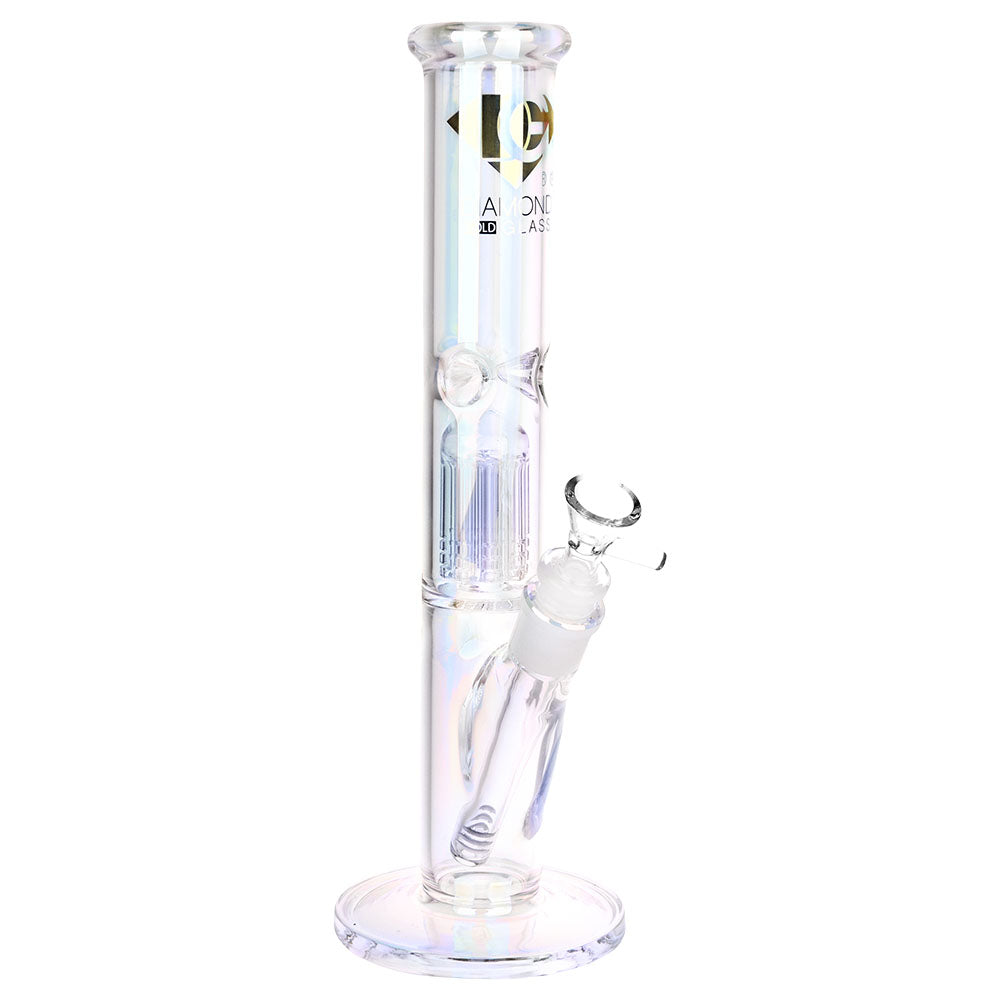 Diamond Glass Pearl 8 Arm Perc Bong | Rainbow