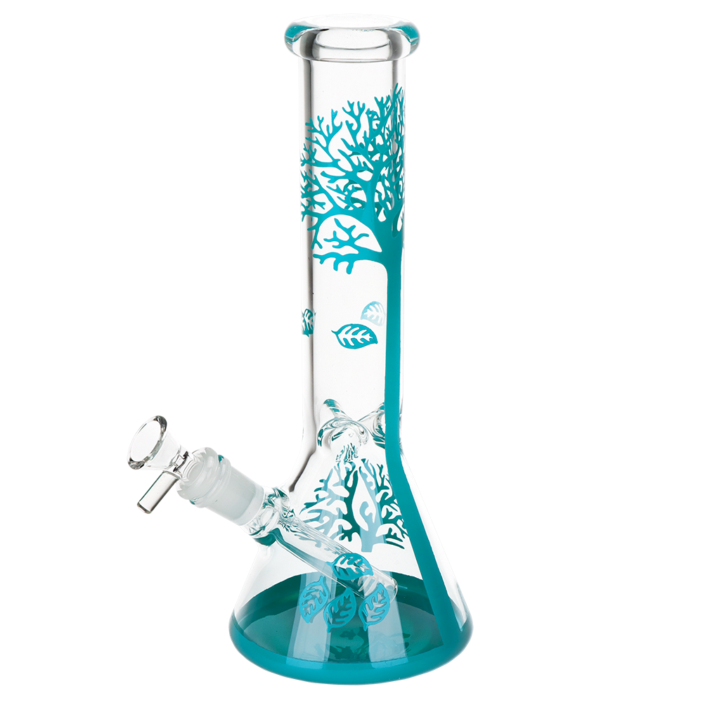 Falling Leaves Beaker Bong | Teal