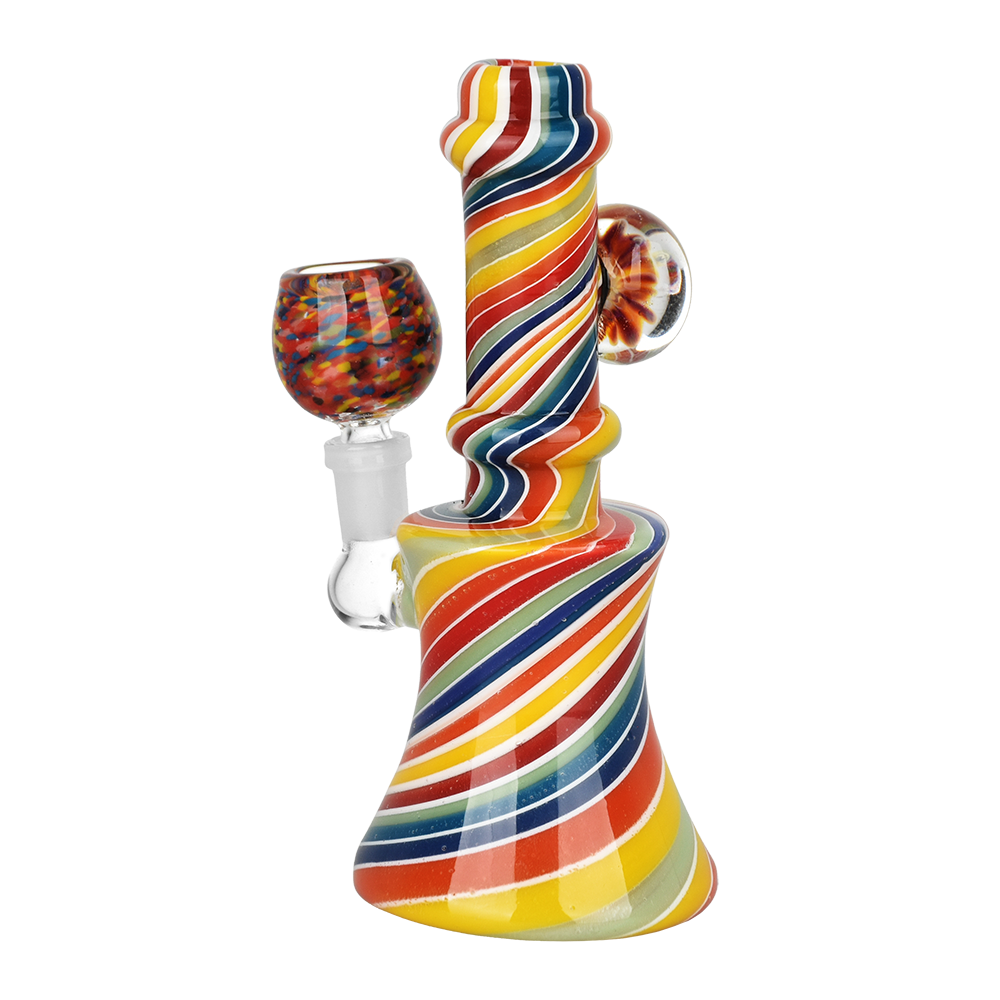 Flowering Rainbow Ripple Bong | Back View