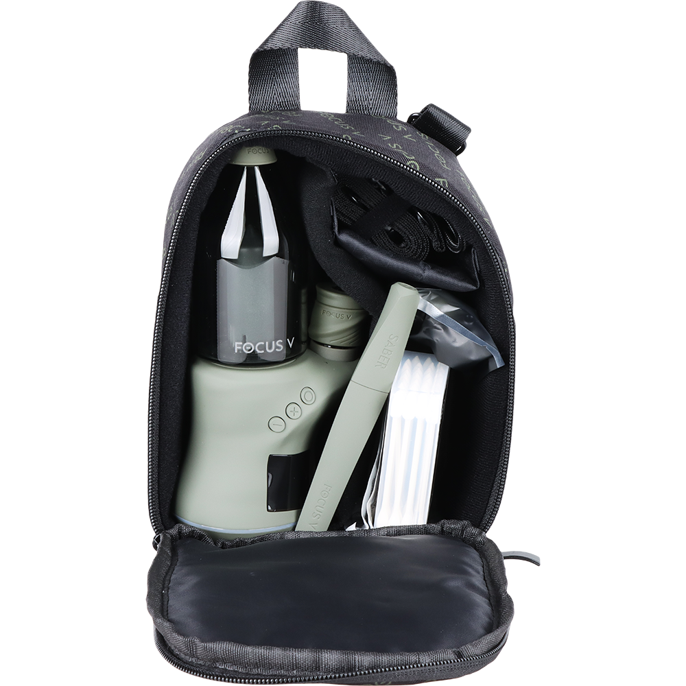 Focus V Carta 2 MAX Electric Dab Rig & Saber Hot Knife Bundle | Travel Case Open View