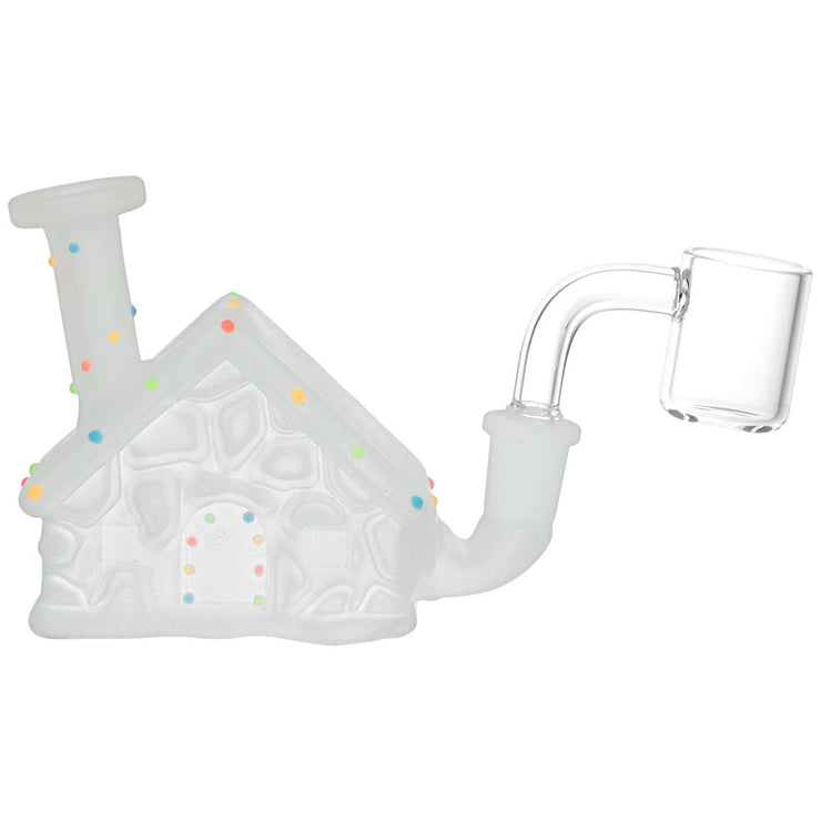 Frosted Christmas House Dab Rig | Front View