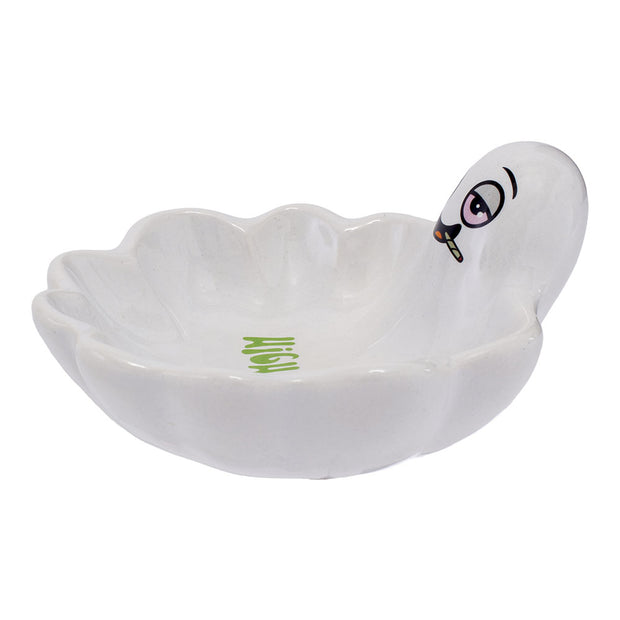 Ghostly High Spirits Ceramic Ashtray | Side View
