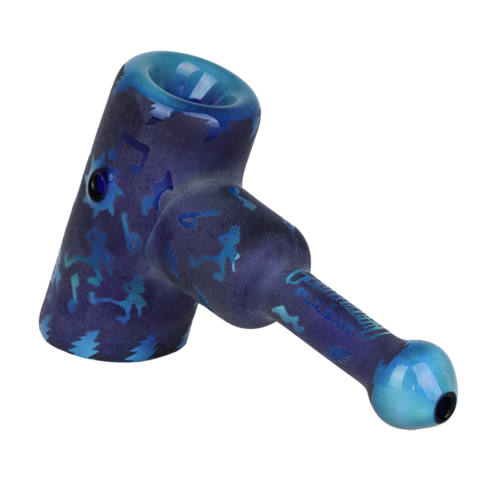 Grateful Dead x Pulsar Etched Hammer Bubbler | Ethereal Music | Back View