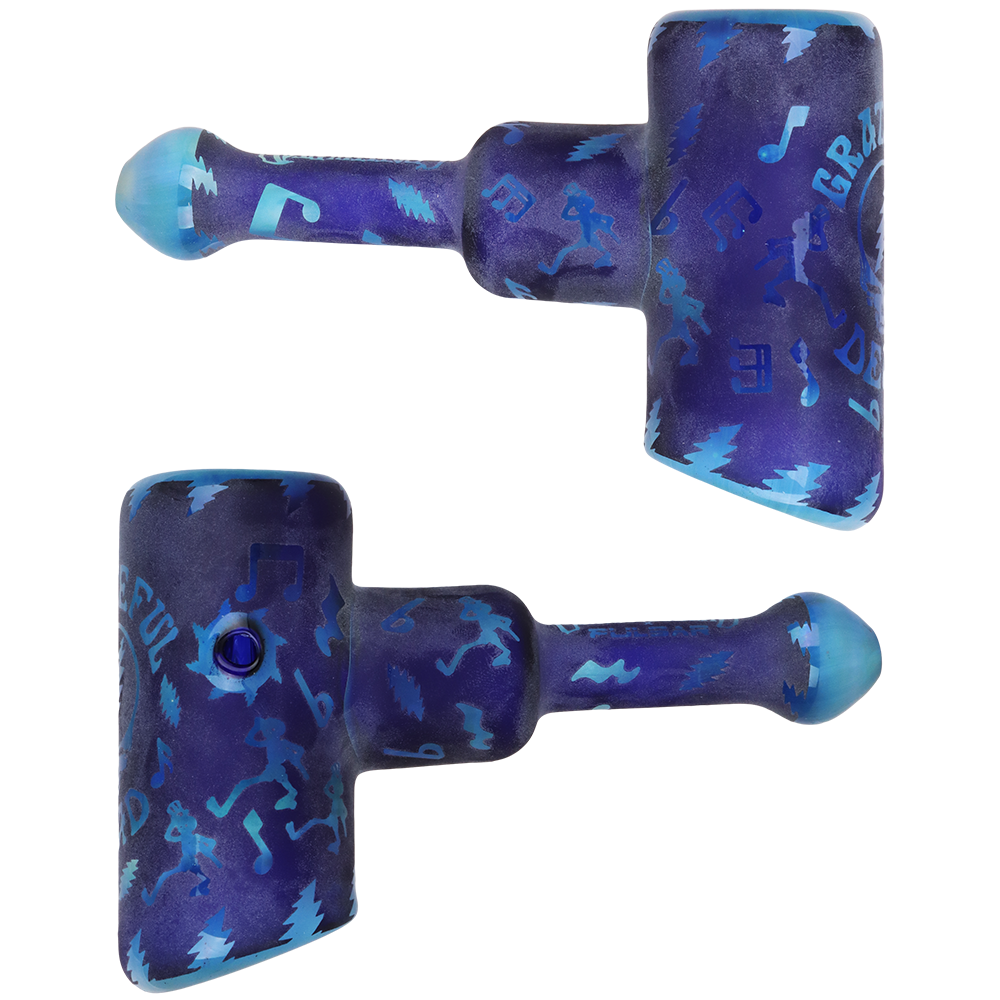 Grateful Dead x Pulsar Etched Hammer Bubbler | Ethereal Music | Both Sides View