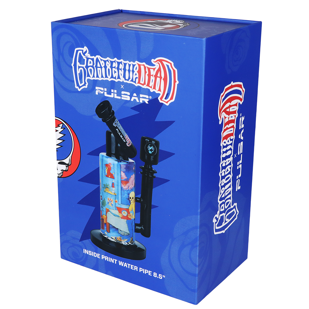 Grateful Dead x Pulsar Inside Print Bong | Deadhead Dorm | Gift Box Packaging