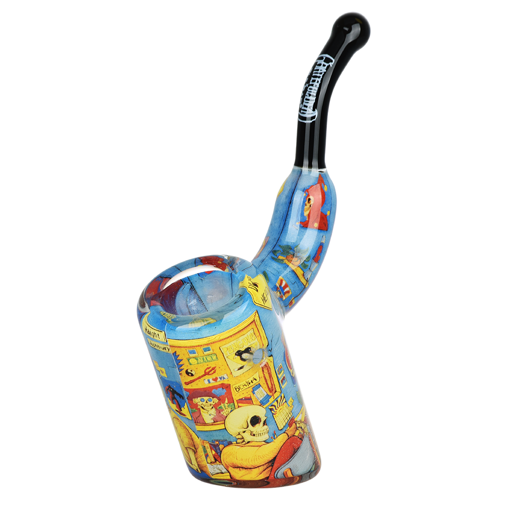 Grateful Dead x Pulsar Inside Print Sherlock Pipe | Deadhead Dorm | Alt Side View