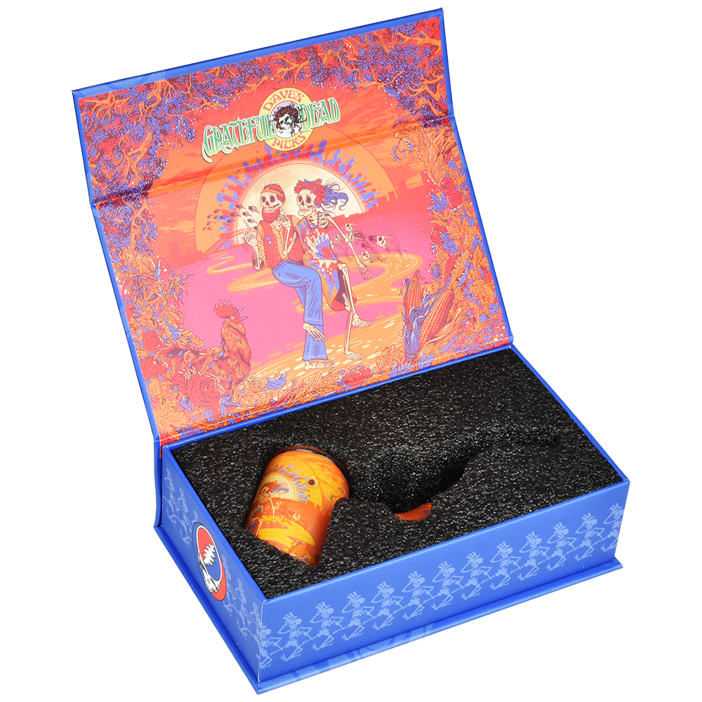 Grateful Dead x Pulsar Inside Print Sherlock Pipe | Sunset Dance | Packaging Open View