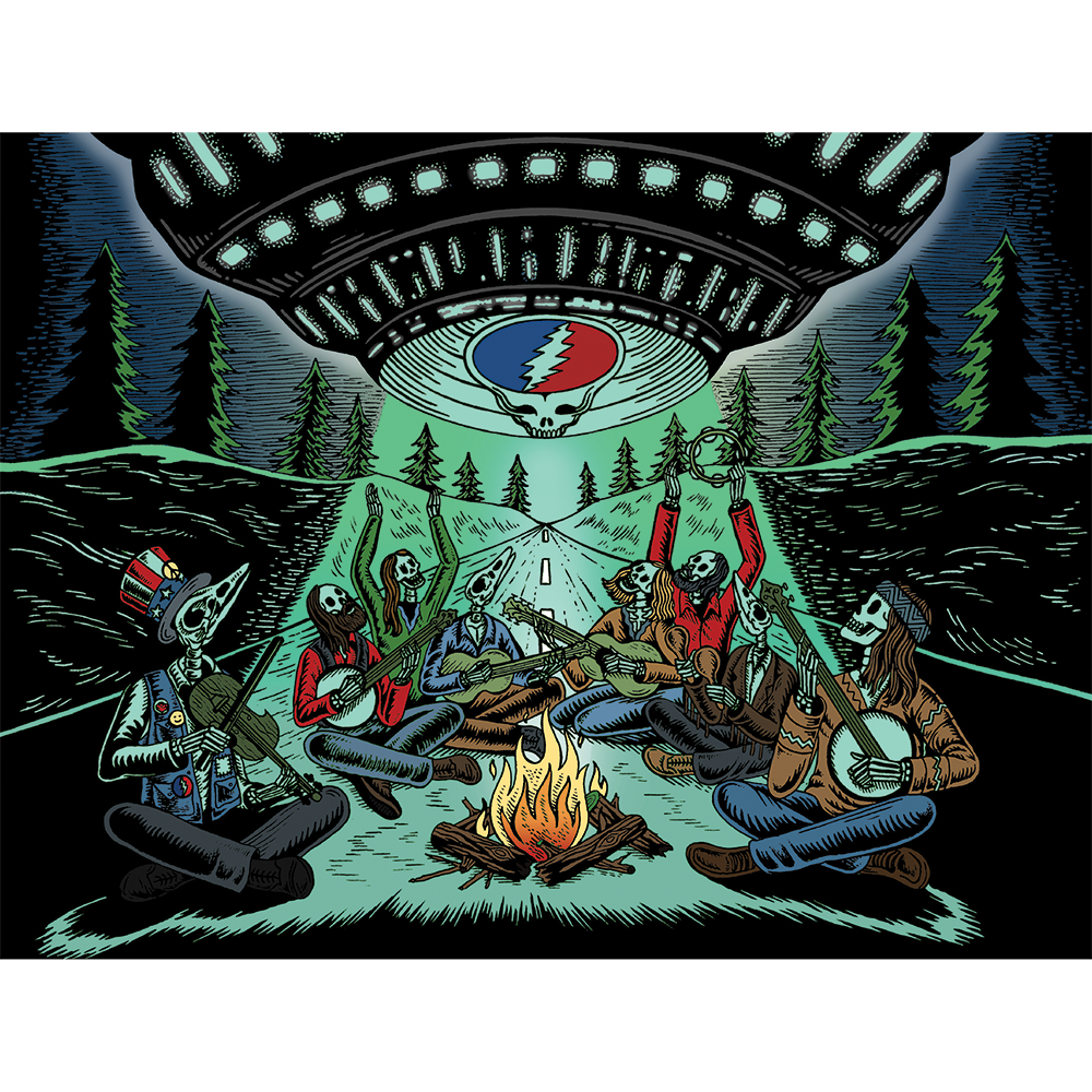 Grateful Dead x Pulsar Inside Print Sherlock Pipe | UFO Jam | Album Art Full View