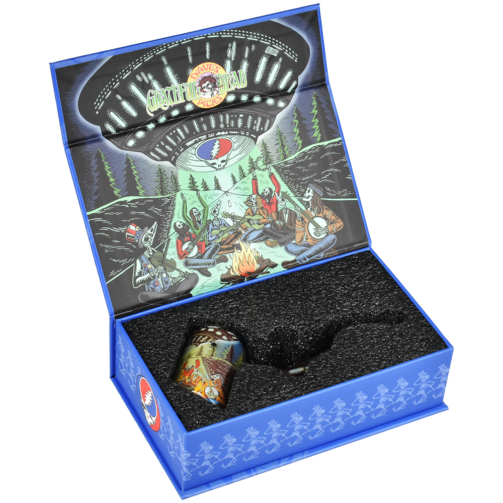 Grateful Dead x Pulsar Inside Print Sherlock Pipe | UFO Jam | Packaging Open View
