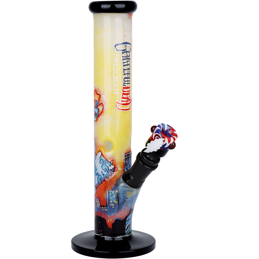 Grateful Dead x Pulsar Inside Print Straight Tube Bong | Freedom's Torch | Front View