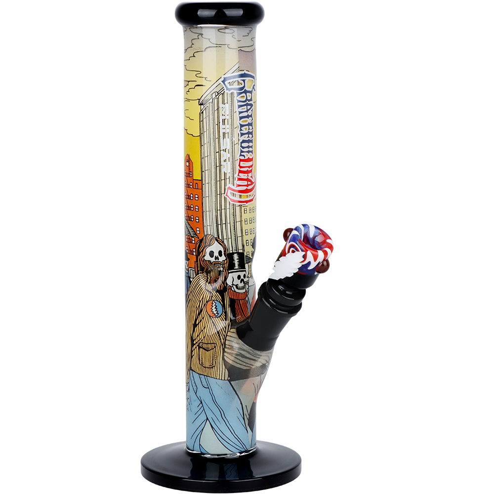 Grateful Dead x Pulsar Inside Print Straight Tube Bong | Street People | Front View