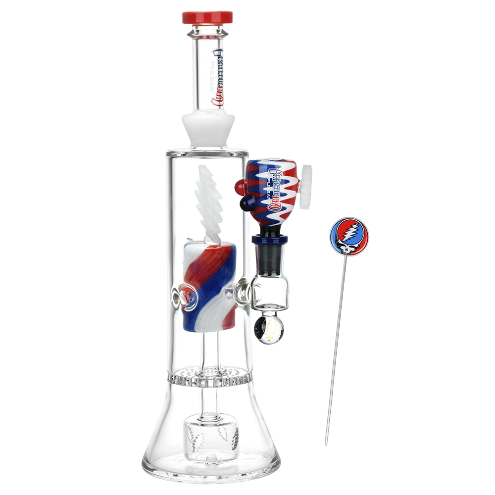 Grateful Dead x Pulsar Lightning Bolt Bong Set | Front View