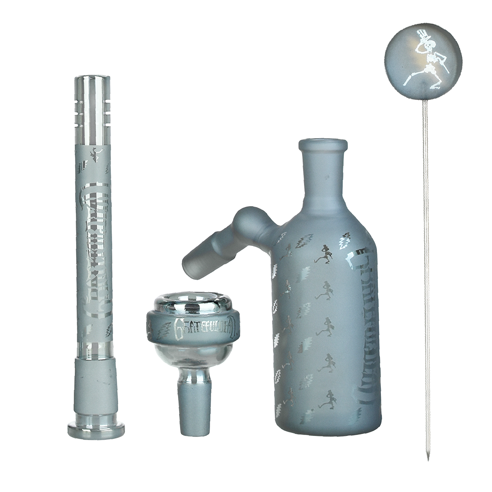 Grateful Dead x Pulsar Lightning Skellies Beaker Bong Set | Blue | Accessories