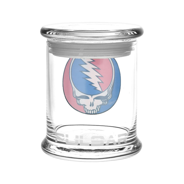 Steal Your Face Pop Top Glass Stash Jar Grateful Dead x Pulsar