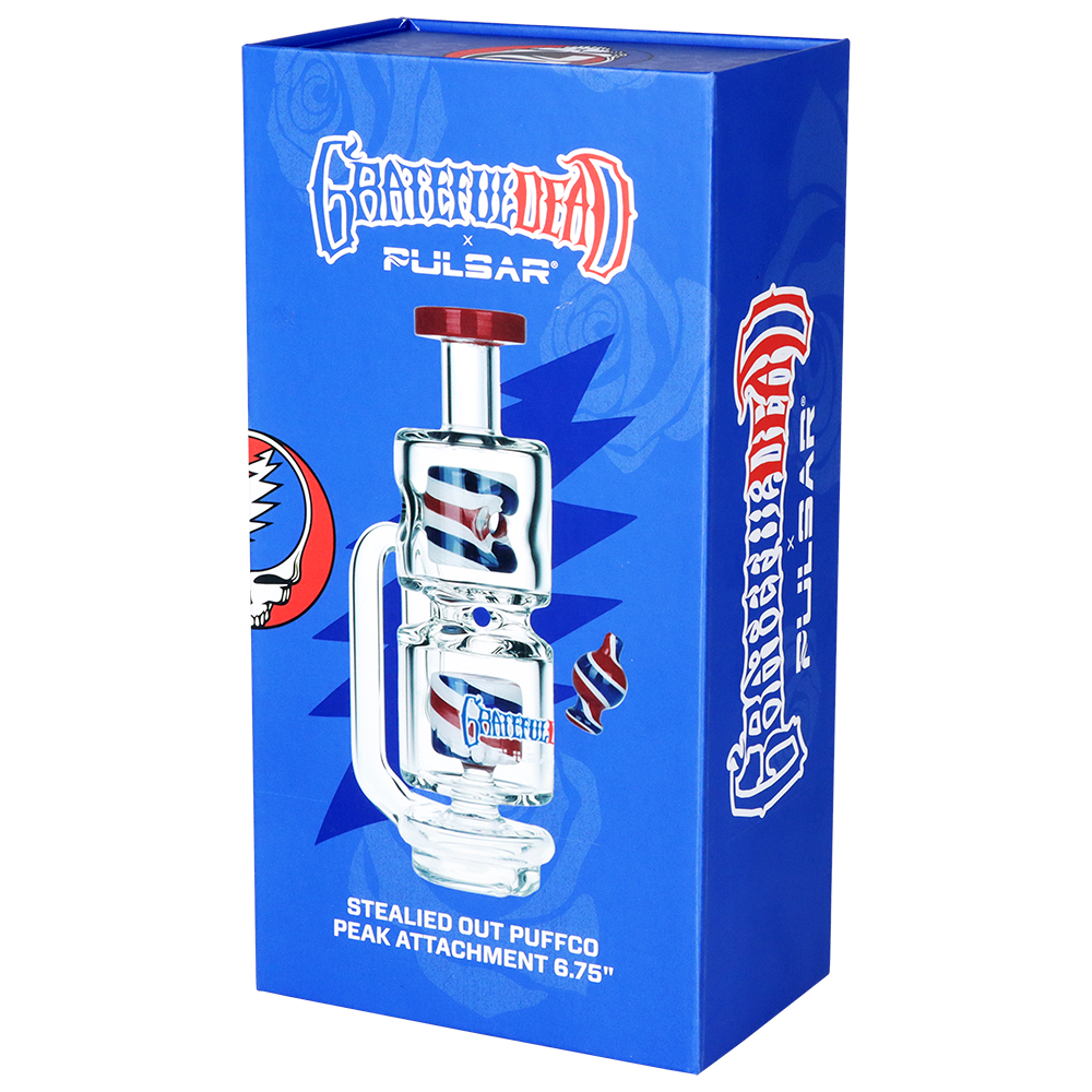Grateful Dead x Pulsar Stealied Out Rig for Puffco Peak Series | Gift Box Packaging