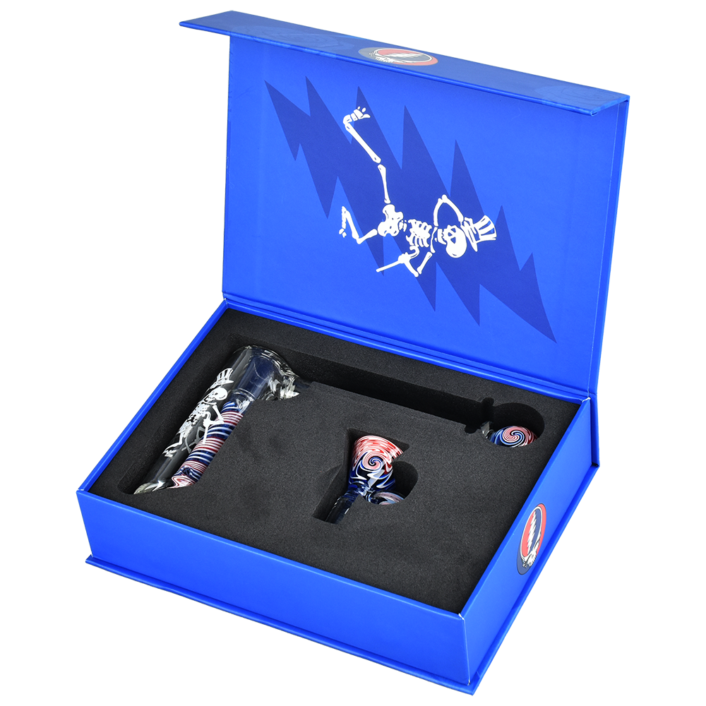 Grateful Dead x Pulsar Wig Wag Hammer Bubbler | Packaging | Open View