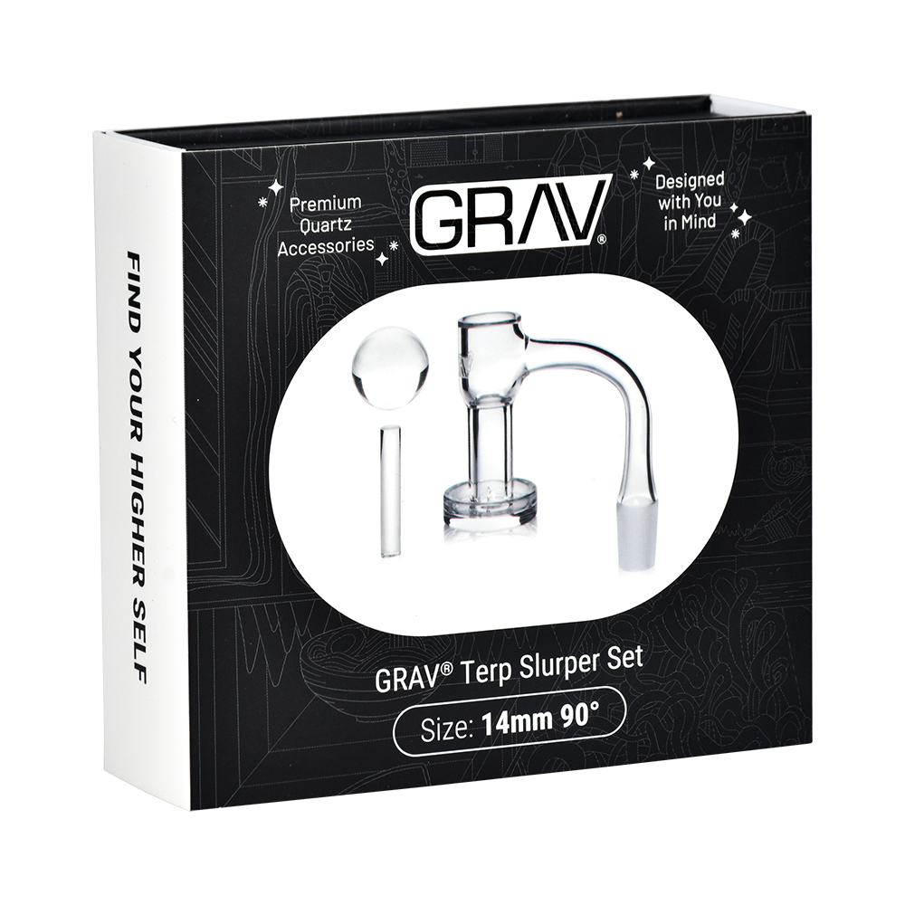 GRAV Slurper Bucket Banger Set | 90 Degree | Packaging