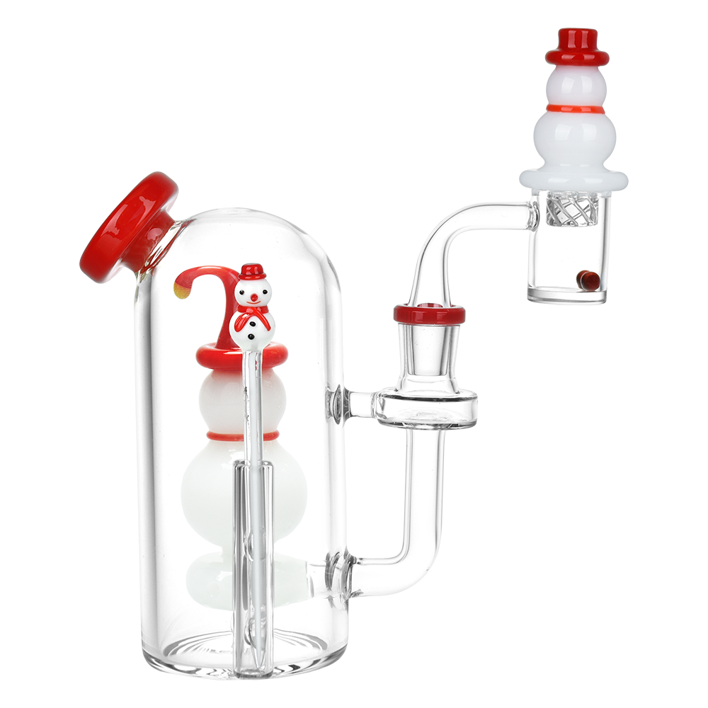 Happy Snowman Dab Rig Set | Side View