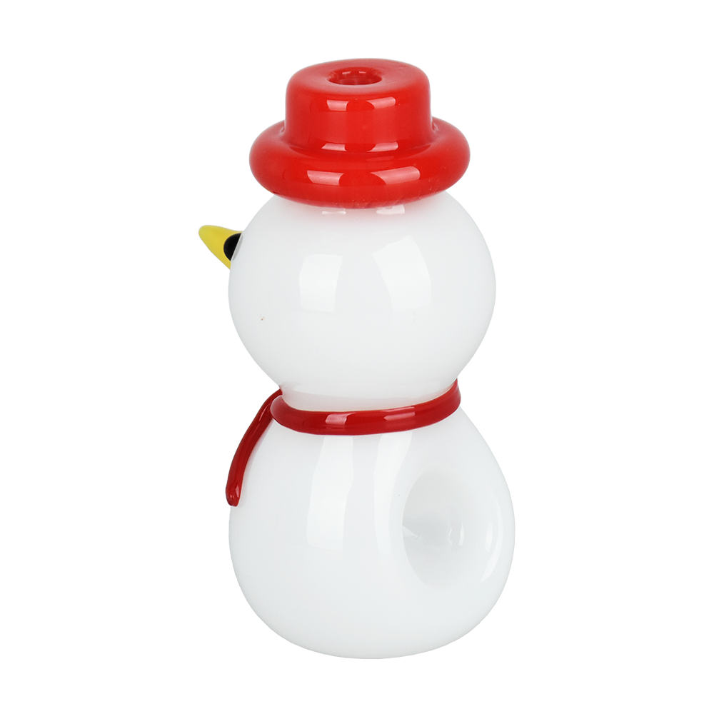 Happy Snowman Hand Pipe | Top View