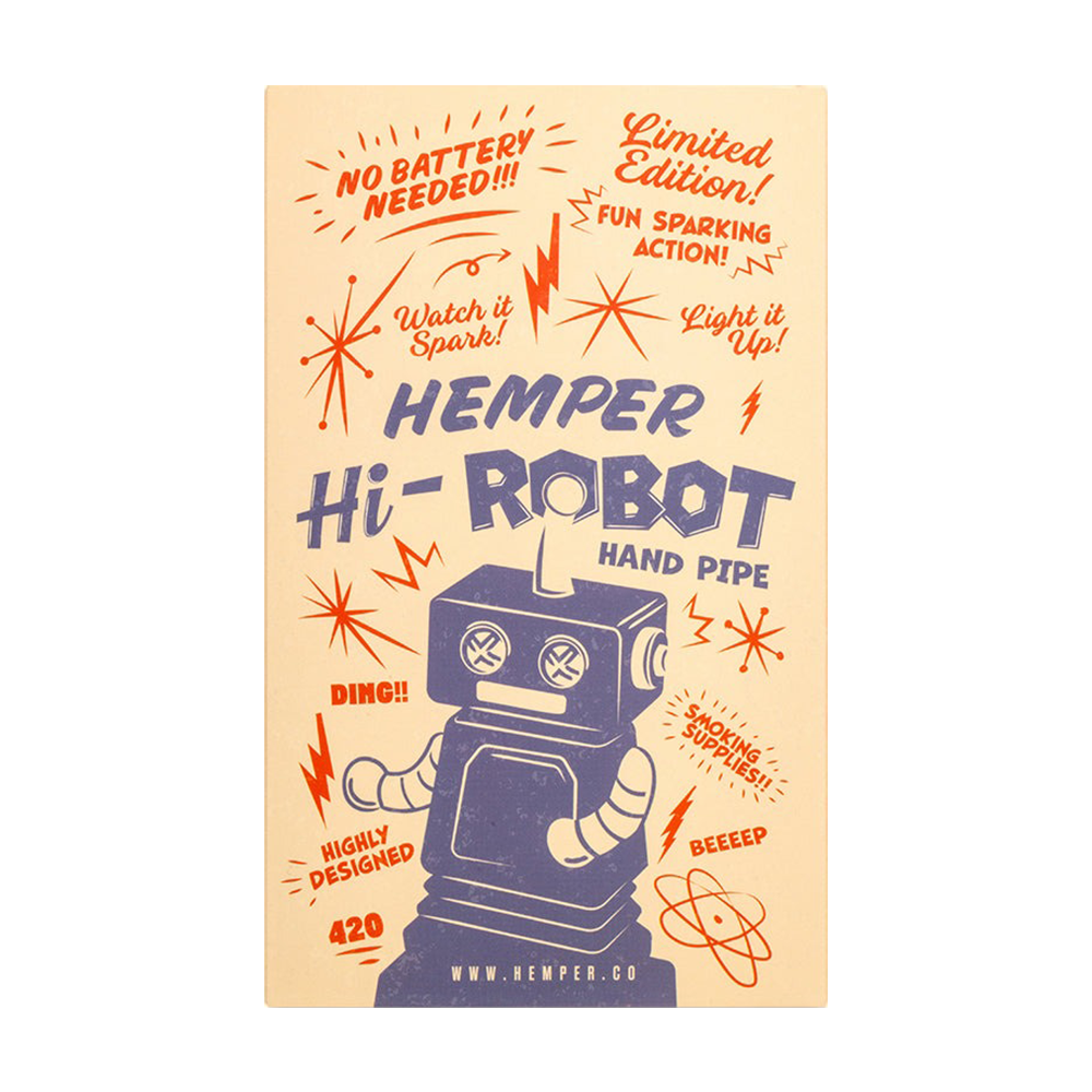 Hemper Hi-Robot Hand Pipe | Themed Gift Box Packaging