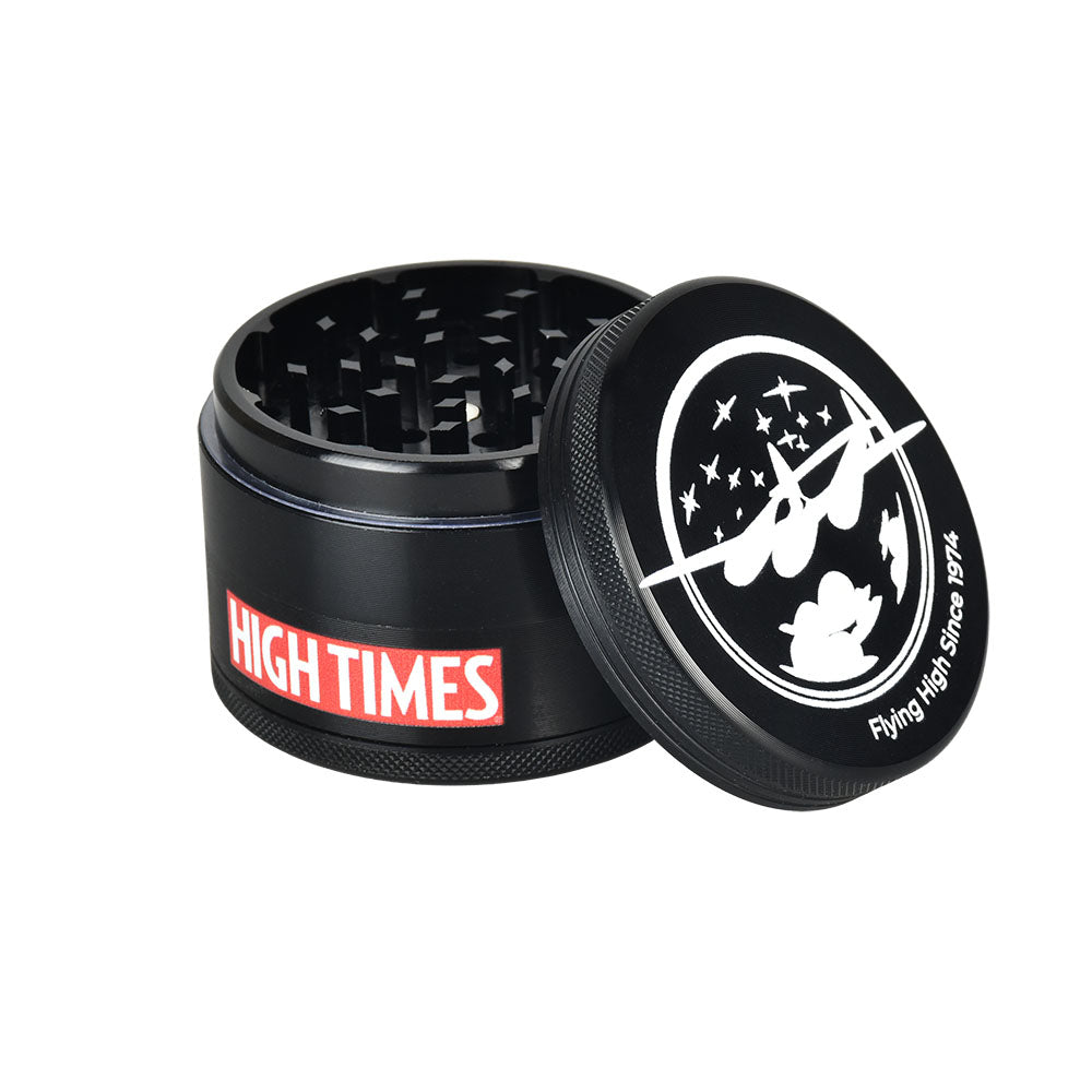 High Times® Black Metal Grinder | 4pc | 2.5" | Flying High