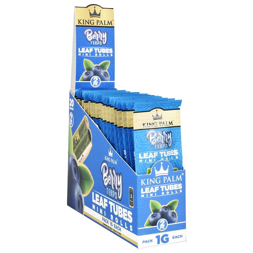 King Palm Leaf Rolls | Mini 2 Pack | Berry Terps Full Box