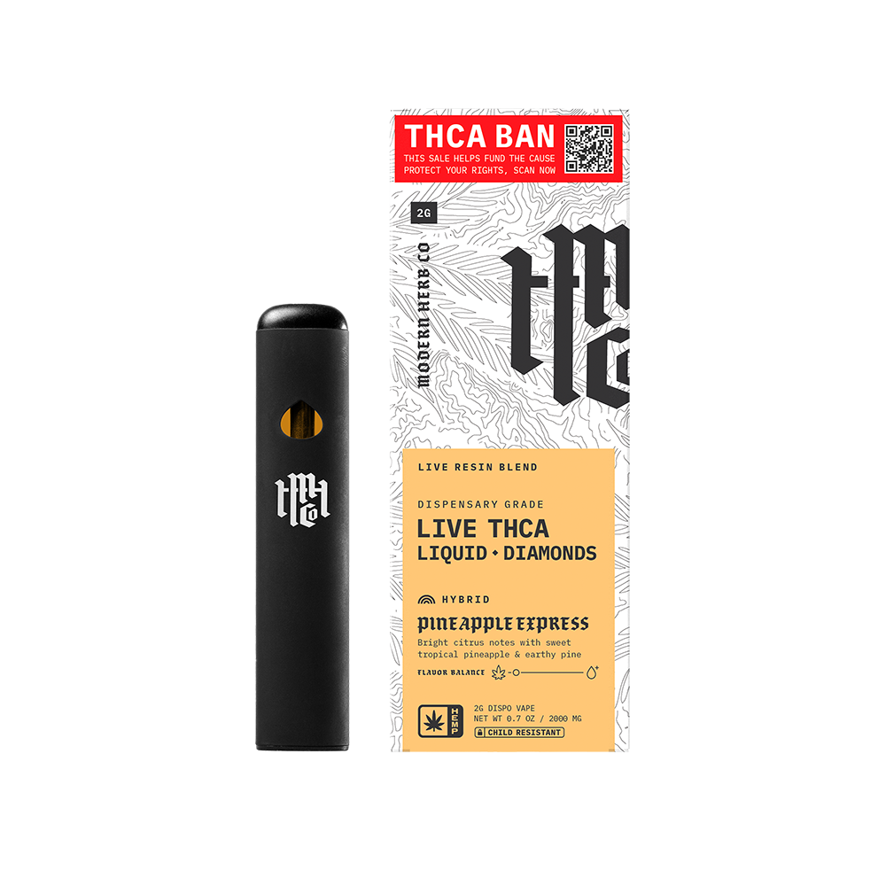 Modern Herb Co Liquid Diamonds THCA Disposable Vape | Pineapple Express | 2 Gram